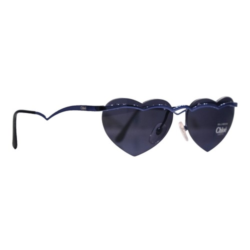 Chanel Sunglasses Coco Mark Blue Lens Gradation Rimless Silver