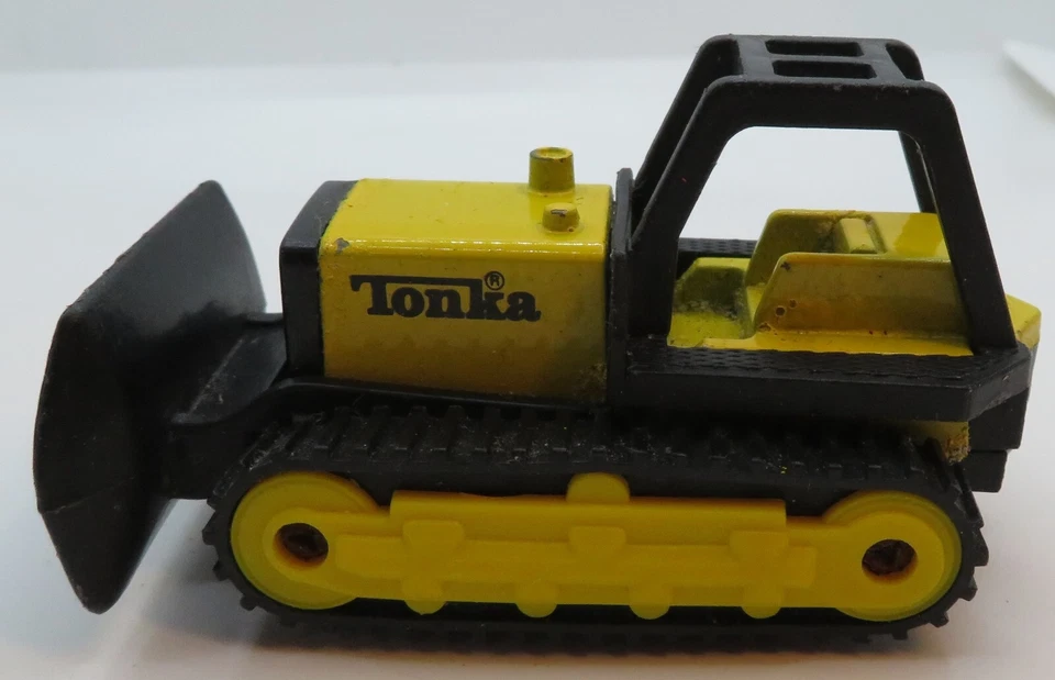 Vintage 1994 Yellow Black Tonka Corp Bulldozer 1/64 Diecast 3.5" Construction To - Image 2 of 4