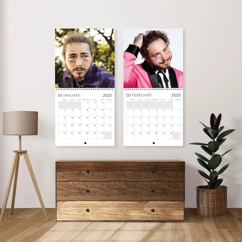 Post Malone 2025 Wall Calendar, Perfect Gift for Post Malone Fans