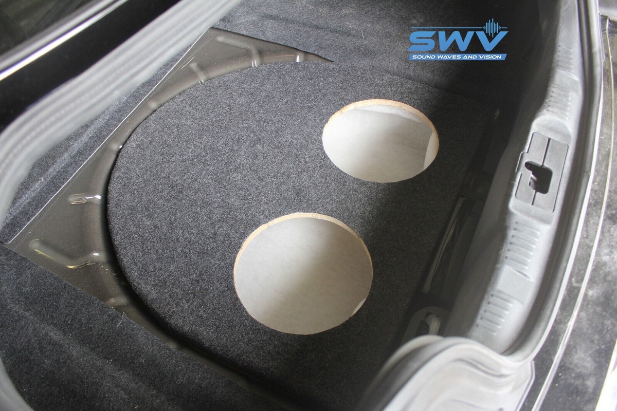 Ford Mustang 2015-2022 MDF subwoofer box dual 10inch sub spare wheel