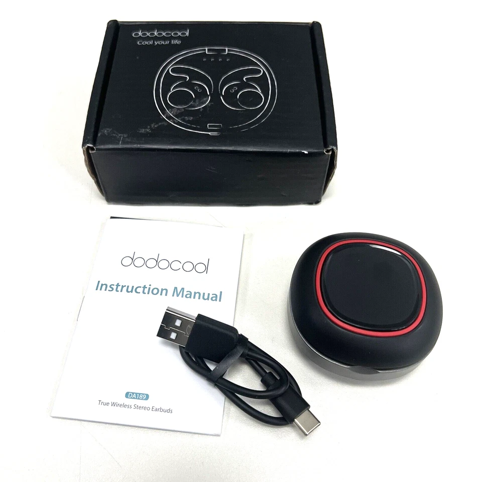 Fones de ouvido dodocool True Wireless com microfone fones de ouvido esportivos fone de ouvido preto - Imagem 2 de 4