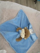 Magic Years I Love Mommy Blue Monkey Rattle Security Blanket Lovey Lovie 12"