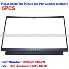 5PCS New For Dell Alienware M15 R6 R7 Screen Front Bezel Cover Case 026K2N 26K2N