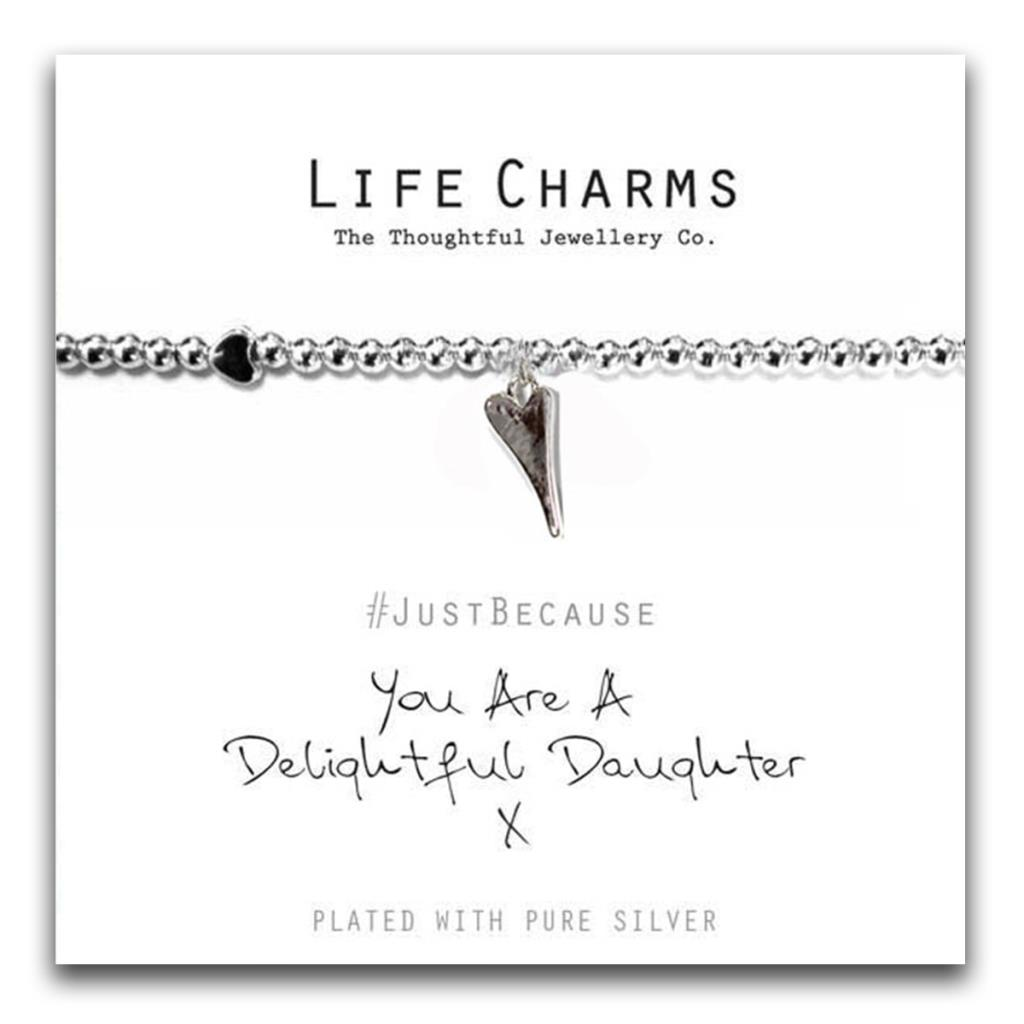 Delightful Daughter Bracelet – Life Charms Silver Plated Jewellery Gift For Her