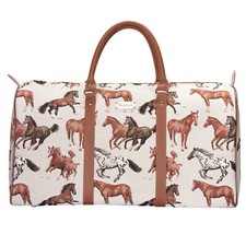 Signare Tapestry Running Horse Large Duffle Bag Overnight Bags Weekender