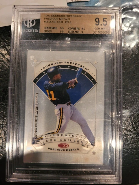 1997 Donruss Preferred Jose Guillen Precious Metals Silver Rookie SP BGS 9.5 GEM