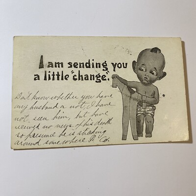 I Am Sending You A Little Change.. Postcard Posted 1910 *Bizarre Love ...