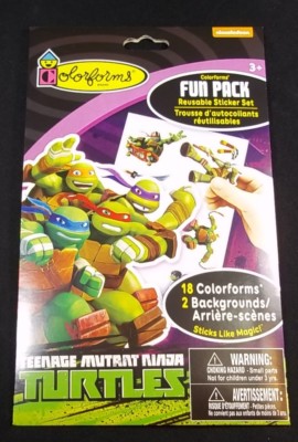 Teenage Mutant Ninja Turtles Colorforms fun pack 2 backgrounds 18 ...