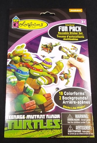 Teenage Mutant Ninja Turtles Colorforms fun pack 2 backgrounds 18 ...