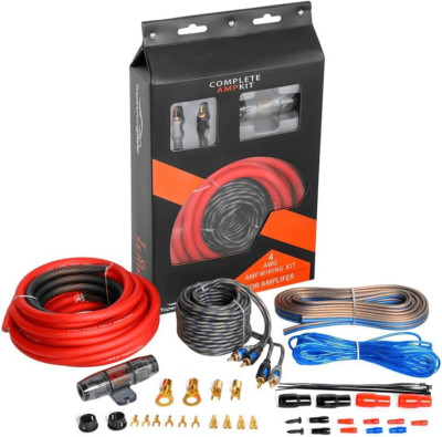 Kit de amplificador 4Ga - Kit de cableado de amplificador calibre 4 AWG
