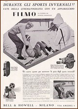 1930 BELL AND HOWELL MOVIE ADVERTISING CAMERA 70D-75 PROJECTOR 57 SKI CINEMA