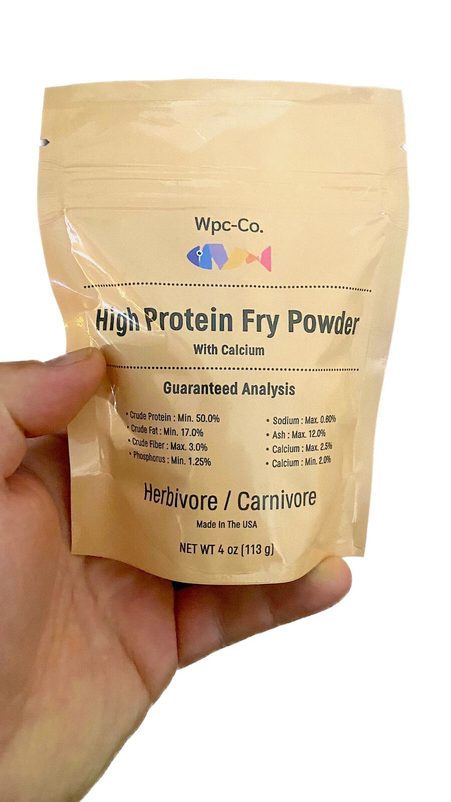 Baby Fish FoodFry Feed With Calcium Omnivore & Carnivore Fish Fry