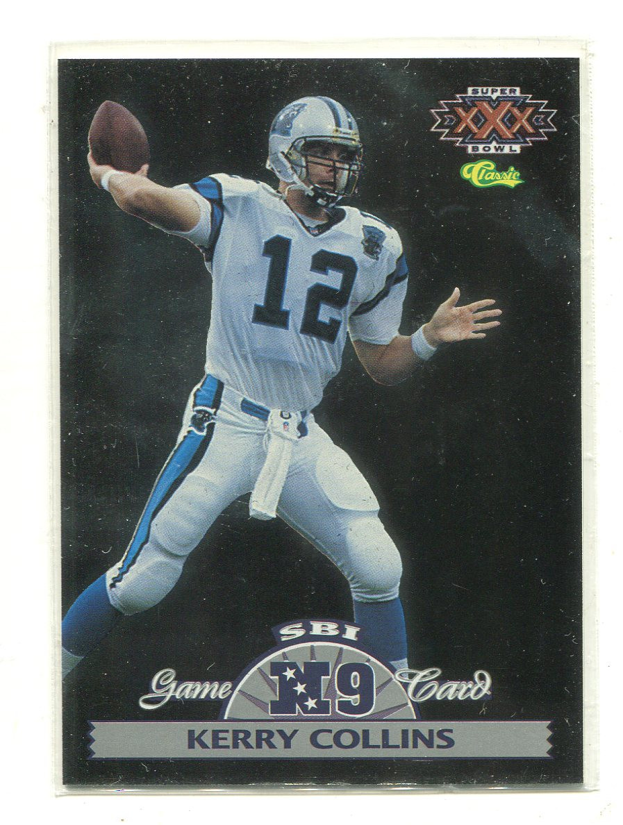 1996 Classic NFL Experience Super Bowl Game #N9 Kerry Collins Carolina Panthers