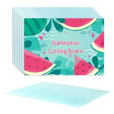 6Pack Sublimation Glass Cutting Board Blanks, Textured Tempered Glass Choppin...