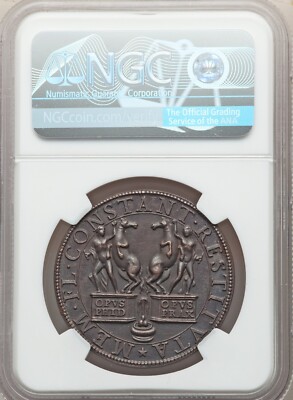 1590 VATICAN - Pope Sixtus V - Bronze Medal - Modesti-874 - NGC MS