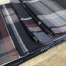 Set of 4 IKEA Plaid Ransby Blue Euro Pillow Shams