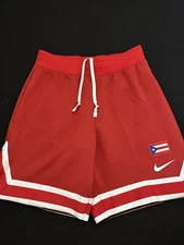 Nike Puerto Rico Authentic Team Issue Basketball Practice Shorts Red Size Multi