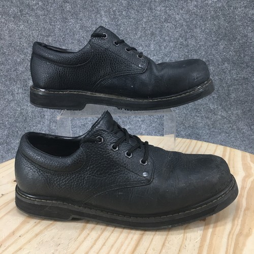 Dr. Scholls Shoes Mens 10 Wide Harrington Oxford Black Leather Lace Up Casual