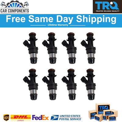 TRQ New Brand MPI FI Fuel Injector Set of 8 Kit For 1999-2007 Chevy GMC Isuzu