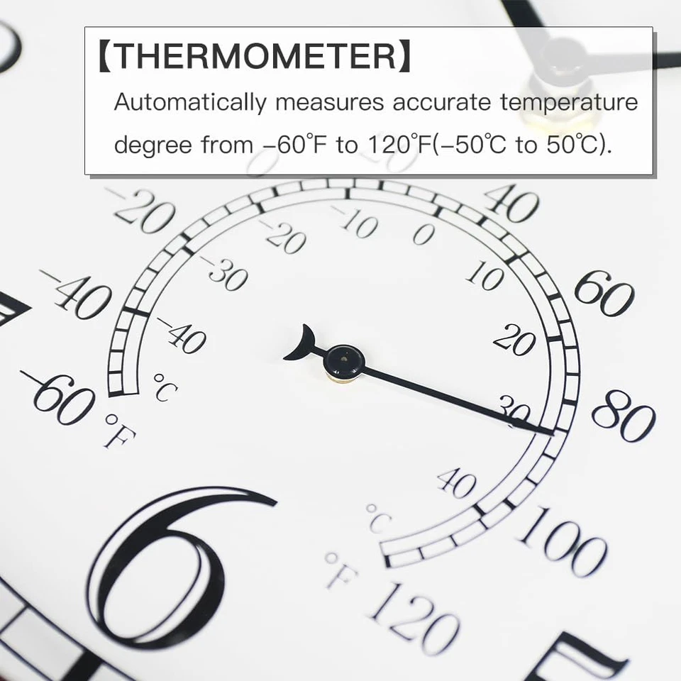 66276A Double Sided Metal Wall Clock with Antique Red Copper. Dial: 10-Inch,Ther - Image 4 of 4