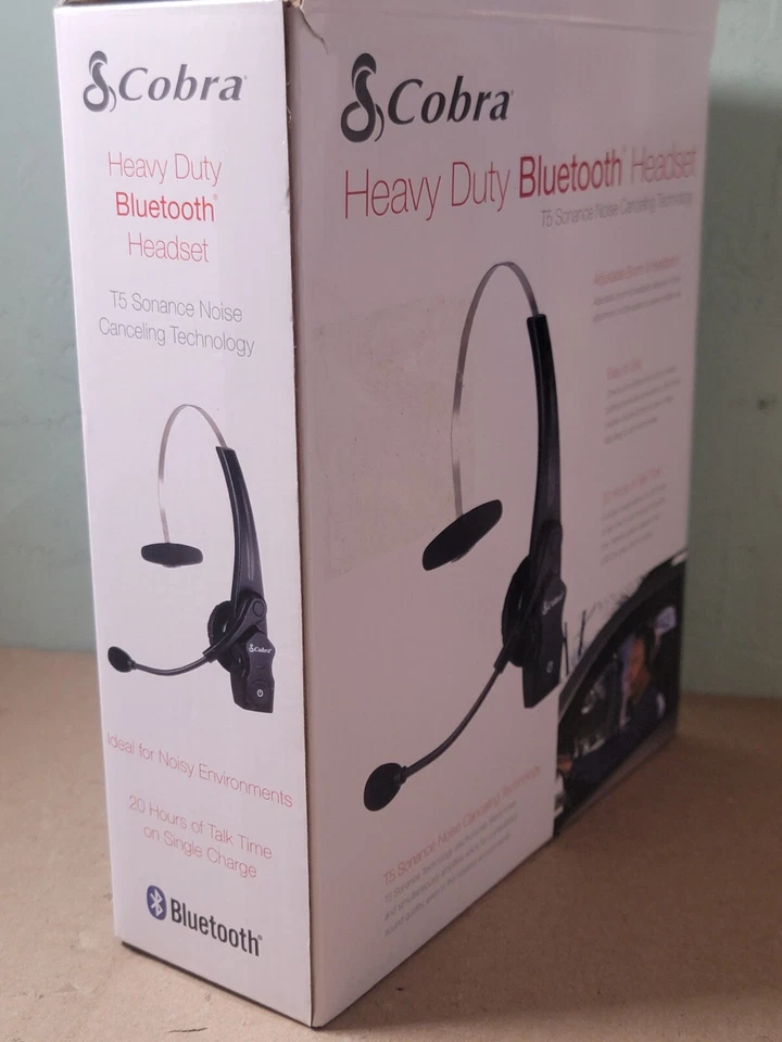 Cobra Heavy Duty Bluetooth Headset T5 Sonance Noise Canceling CWA BTH1 PLUS NEW - Image 2 of 4