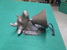 New Cast Iron Cow Bull Head Bell 3D Old Farmhouse Decor