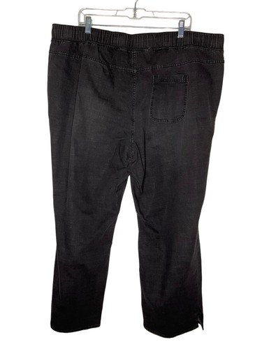 LOGO by Lori Goldstein Pull-On Relaxed Jean A628076 Black Plus Size 2X New - Picture 5 of 8