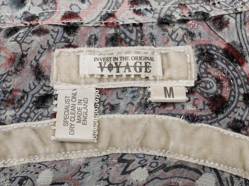 Vintage Grey & Multicolor Invest In The Original Voyage Paisley Top Designer Siz - Picture 5 of 6