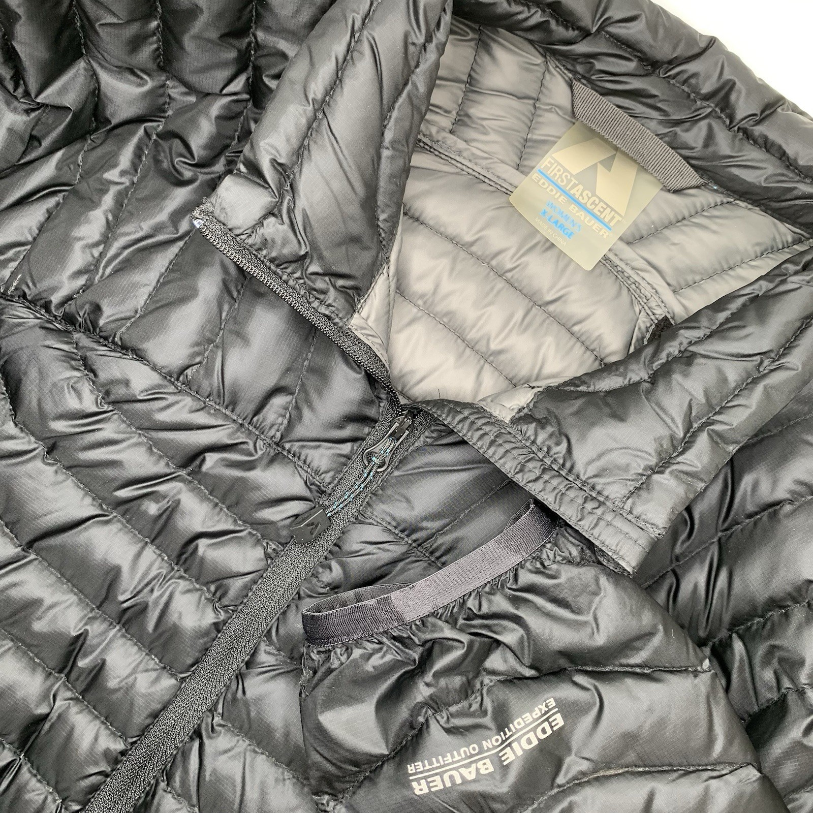 Eddie Bauer Women’s XL Black First Ascent 800 Goose Down Puffer Coat Gorpcore