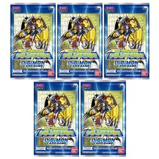 Digimon English Trading Card Game -Classic Collection EX01 - 5 BOOSTER PACKS LOT