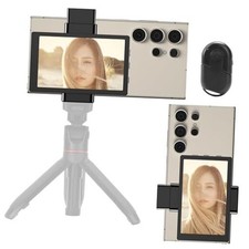 Samsung Phone Vlog Selfie Monitor Screen, Magnetic Phone Holder Clip Mount,