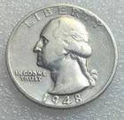 1948 S Washington Quarter US Extra Fine 90% Silver #112A