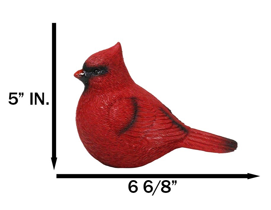 Faux Taxidermy Realistic Northern Male Red Cardinal Bird On Perch