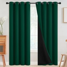 100 Blackout Curtains Bedroom Thermal Insulated Grommet Window Drapes Room