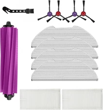 Replacement Accessories for Eureka E20 plus Robot Vacuum,1Rubber Main Brush,4Mop