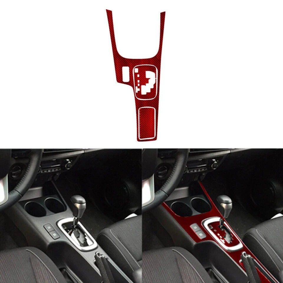 Juego completo de embellecedores de cubierta de fibra de carbono roja 42X para Toyota Hilux 2015-2021 tipo A Foto 2 de 4
