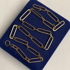 BIG! Vintage 925 Paperclip Chain 17.5” Cable Necklace 14.6g Vtg Rolo 6.3mm