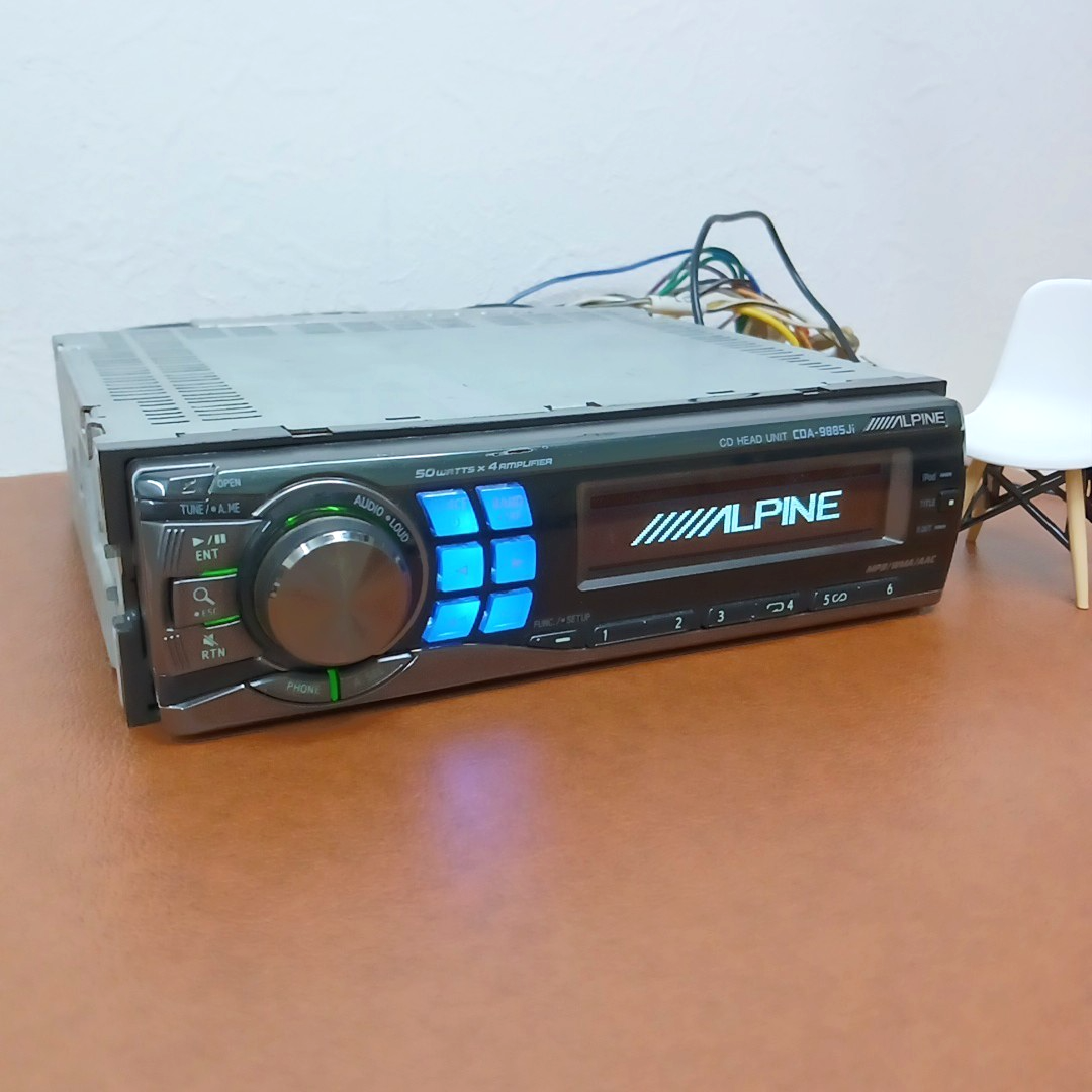 Alpine CDA-9885Ji 1DIN Car Audio CD MP3 AUX Ai-NET Head Unit Used