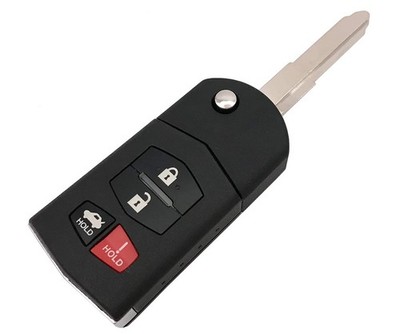J-ACCES Replacement Key Fob Case Shell Fit for Mazda 3 5 6 CX-7 CX-9 Black 