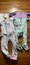 4 Girls 18 Mos 1 Piece pajamas Carters Burts Bees Sleep On It 
