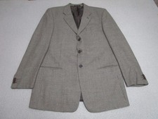 VTG 90s Giorgio Armani Blazer Mens 43L 42L Wool Micro Check Union Made Canada