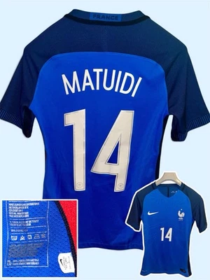 Nike Maillot France Domicile 2016 Bleu Matuidi 14 Homme taille S stock pro - Photo 1/4