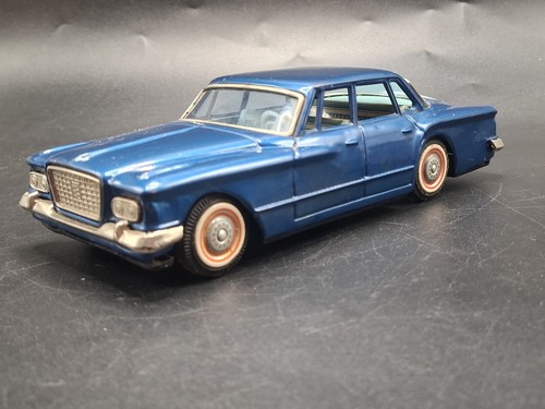 Vintage 1960's Bandai Chrysler Valiant Tin Litho Toy Friction Car Works 1/24