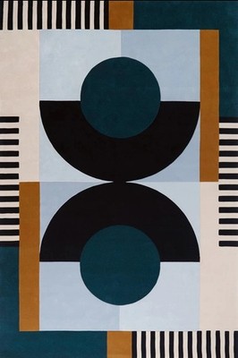 Modern Hand Tufted Geometric  Rug 100% Wool Area Rugs & Carpet Home Decor