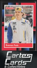 Brennan Poole 2021 Panini Donruss Racing #140 Red Premium Motorsports 238/299
