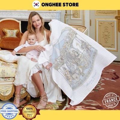 Atelier Choux Blanket Luxury Baby Shower Gift Organic Cotton 39x39'' +gift box