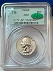 1938 Washington Quarter PCGS PR65 CAC Cert# 9233366