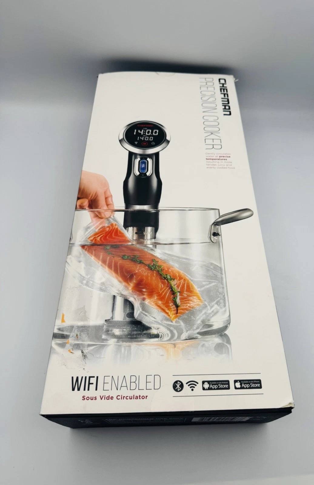 NEW in Box Chefman Precision Cooker WIFI Enabled Sous Vide Circulator RJ39 Black