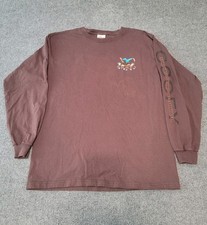 Vintage 90s The Disney Store Goofy Long Sleeve Shirt Large Made in USA Brown
