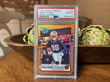 2020 Panini Donruss Ceedee Lamb Jersey Number Variation Rated Rookie /88 PSA 10